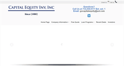 Desktop Screenshot of capitalequity.com