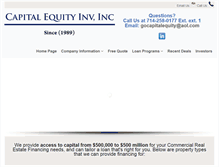 Tablet Screenshot of capitalequity.com